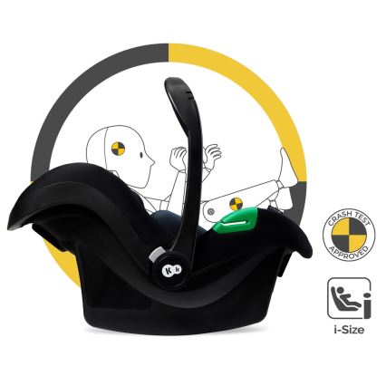 KINDERKRAFT - Yhdistelmärattaat 3in1 MOOV 2 AIR Moonlight harmaa + turvaistuin MINK PRO