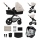KINDERKRAFT - Yhdistelmärattaat 3in1 MOOV 2 AIR Moonlight harmaa + turvaistuin MINK PRO