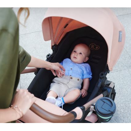 KINDERKRAFT - Yhdistelmärattaat 3in1 MOOV 2 AIR Sand beige + turvaistuin MINK PRO