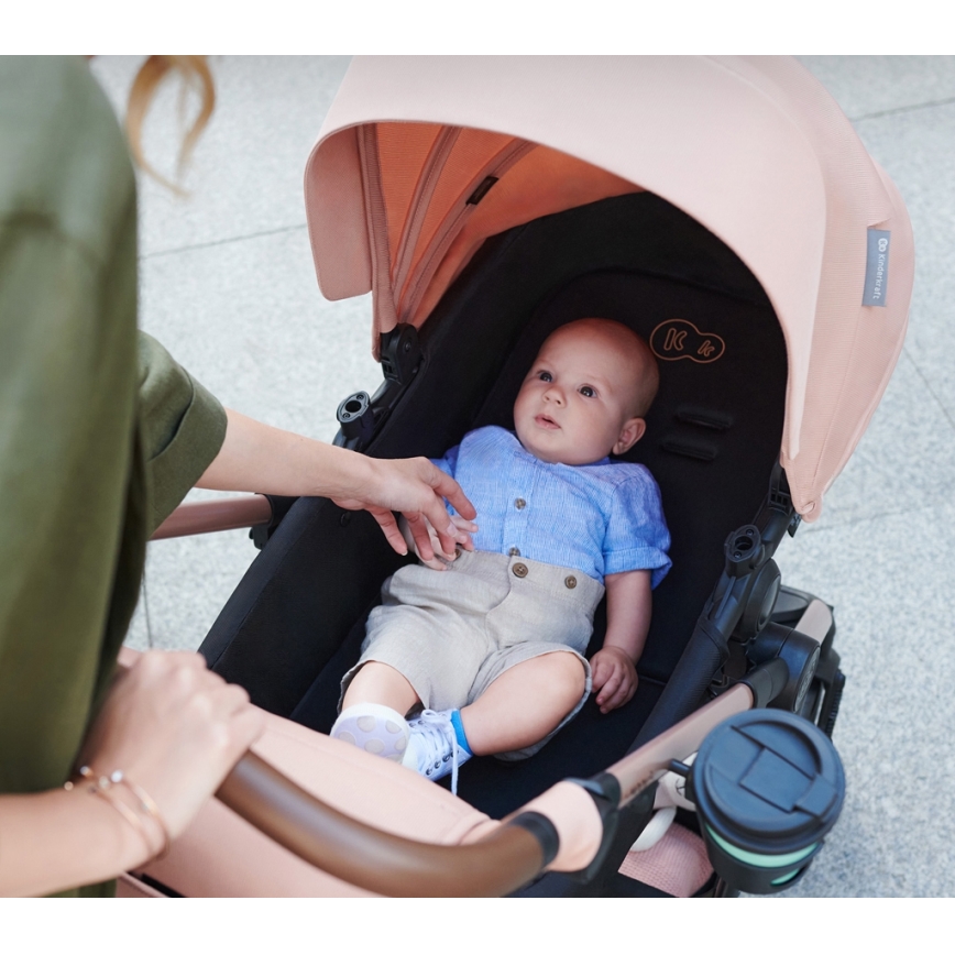KINDERKRAFT - Yhdistelmärattaat 3in1 MOOV 2 AIR Sand beige + turvaistuin MINK PRO
