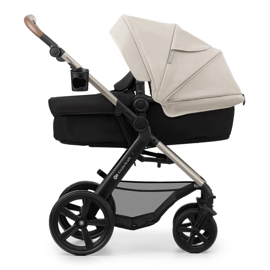 KINDERKRAFT - Yhdistelmärattaat 3in1 MOOV 2 Moonlight harmaa + turvaistuin MINK PRO