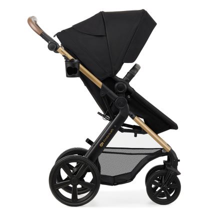 KINDERKRAFT - Yhdistelmärattaat 3in1 MOOV 2 Pure musta + turvaistuin MINK PRO