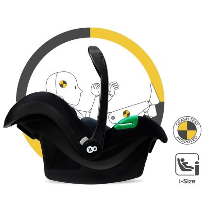 KINDERKRAFT - Yhdistelmärattaat 3in1 MOOV 2 Pure musta + turvaistuin MINK PRO