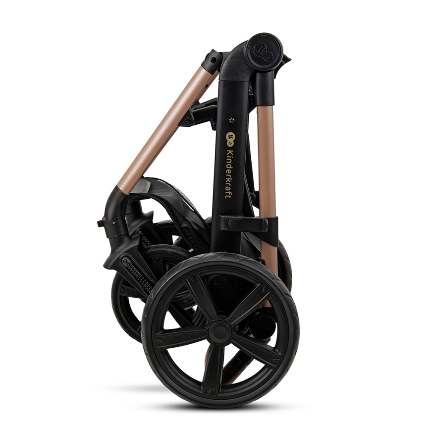 KINDERKRAFT - Yhdistelmärattaat 3in1 MOOV 2 Sand beige + turvaistuin MINK PRO