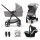 KINDERKRAFT - Yhdistelmärattaat 3in1 NEWLY Moonlight harmaa  + turvaistuin MINK PRO