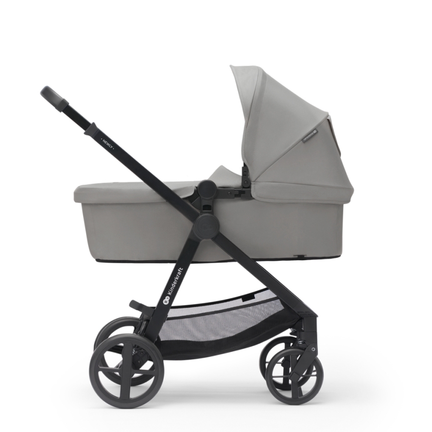 KINDERKRAFT - Yhdistelmärattaat 3in1 NEWLY Moonlight harmaa  + turvaistuin MINK PRO