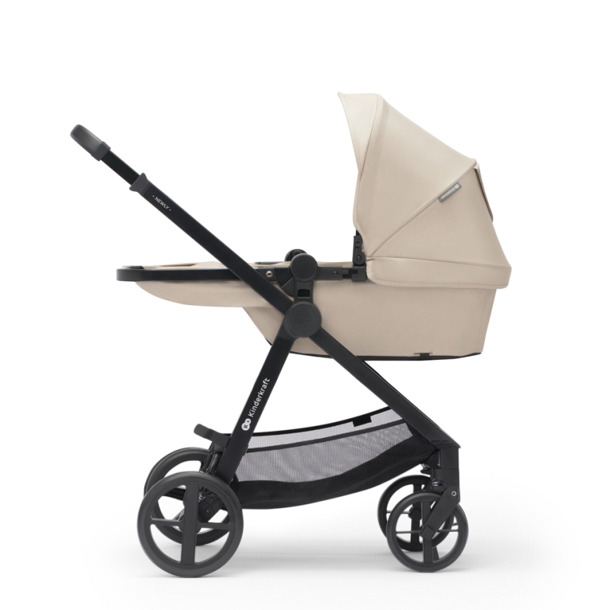 KINDERKRAFT - Yhdistelmärattaat 3in1 NEWLY Sand beige + turvaistuin MINK PRO