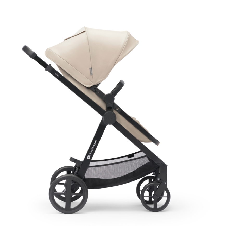 KINDERKRAFT - Yhdistelmärattaat 3in1 NEWLY Sand beige + turvaistuin MINK PRO