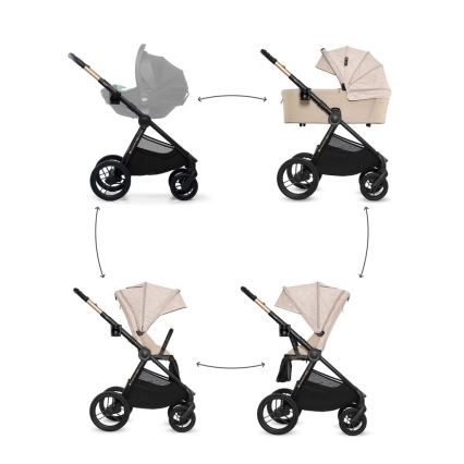 KINDERKRAFT - Yhdistelmävaunut 2-in-1 NEA 2 Dune Whisper Bizuu
