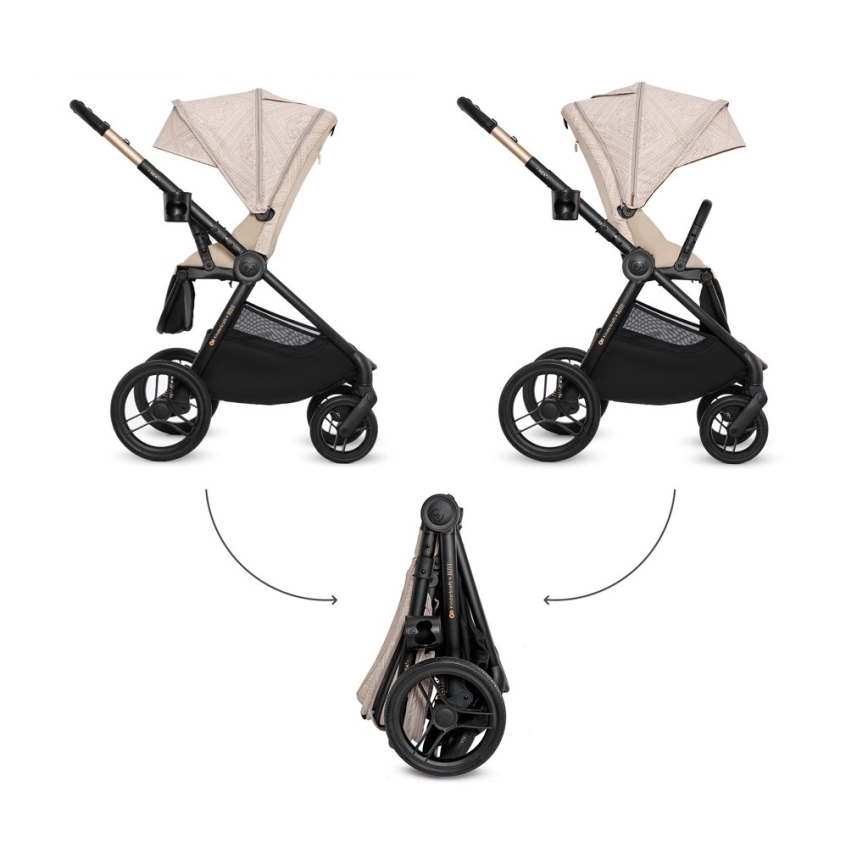 KINDERKRAFT - Yhdistelmävaunut 2-in-1 NEA 2 Dune Whisper Bizuu