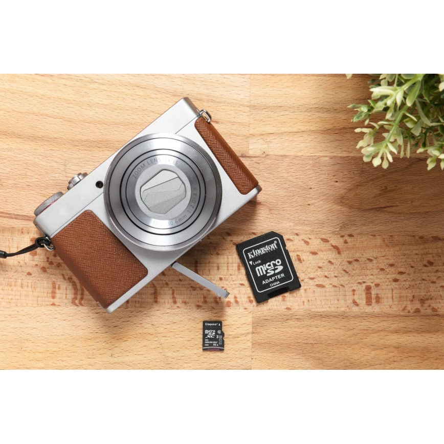 Kingston SDCS2/64GB - MicroSDXC 64GB Canvas Select Plus U1 100MB/s + SD sovitin