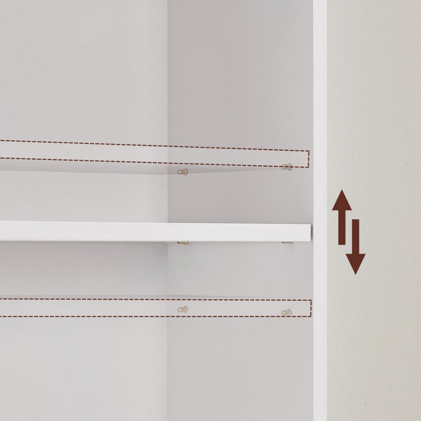 Kirjahylly DOVARO, valkoinen