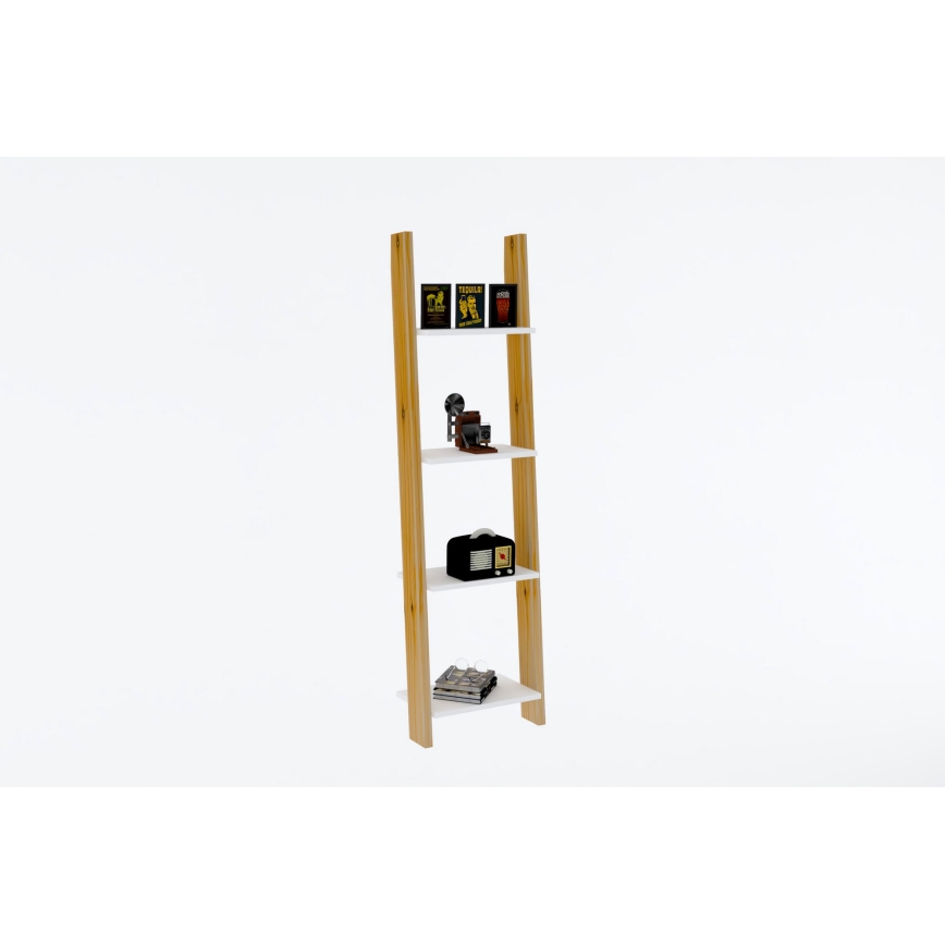 Kirjahylly FAYKO 170x49 cm beige/valkoinen