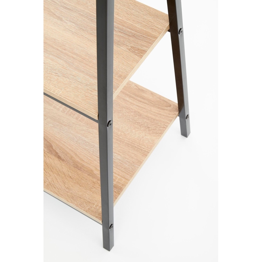 Kirjahylly NARVIK 148x60 cm musta/tammi sonoma