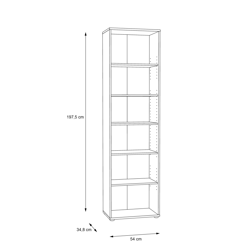 Kirjahylly URAN artisaanitammi