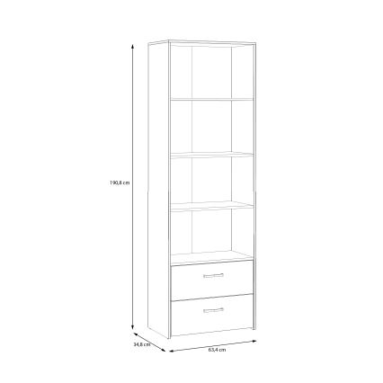 Kirjahylly URO artisan-tammi/valkoinen