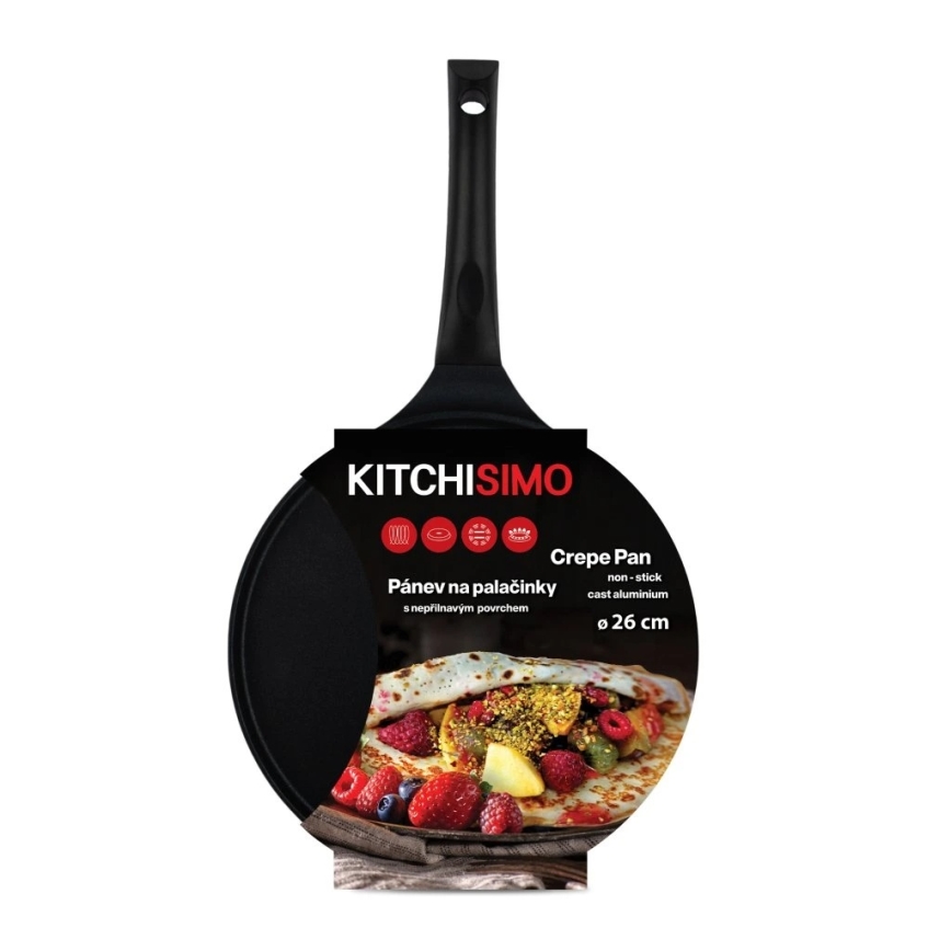 KITCHISIMO 26 cm lettupannu, musta