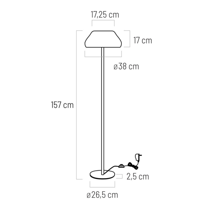LED-lattiavalaisin PADDY LED/18W/230V valkoinen