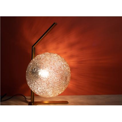 Pöytävalaisin JUNO 1xE27/7W/230V beige/kultainen