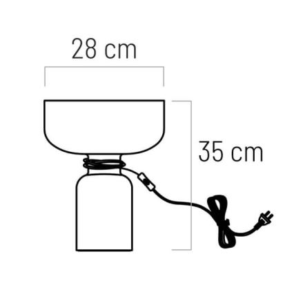 Pöytävalaisin ABEL 1xE27/11W/230V sininen