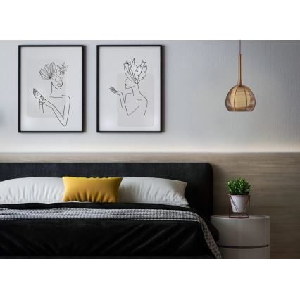 Kattokruunu johdossa NEST 1xE14/6W/230V kupari