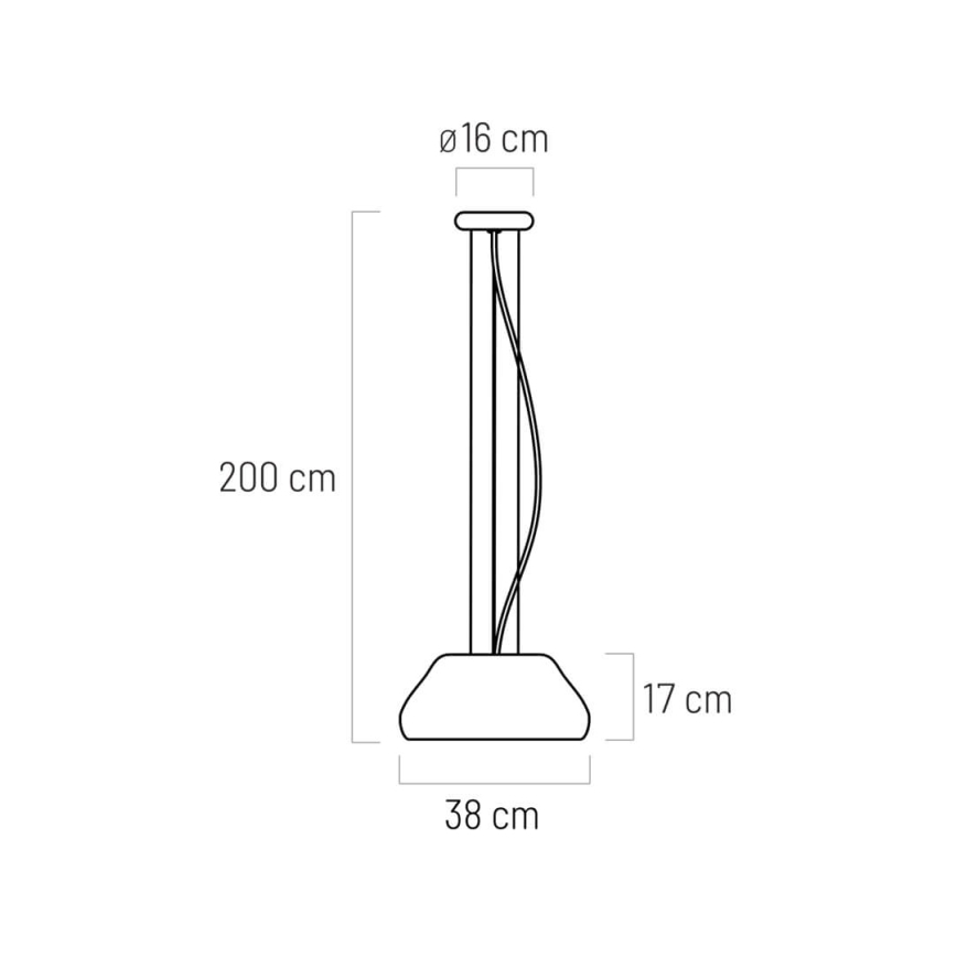 LED-kattokruunu johdossa PADDY LED/24W/230V valkoinen