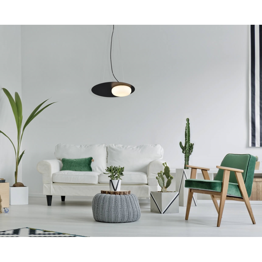 LED-kattokruunu johdossa PETIT LED/12W/230V musta