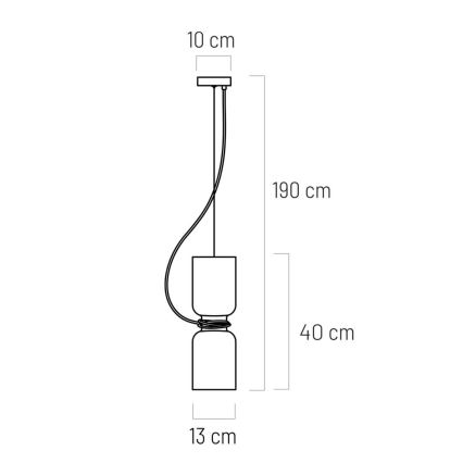Riippuvalaisin ABEL 2xE27/11W/230V d. 13 cm kerma