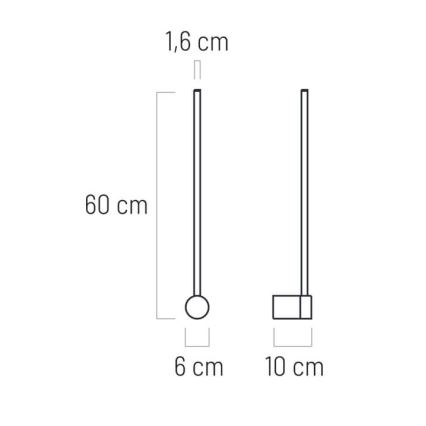  LED Seinävalo LED/7W/230V musta