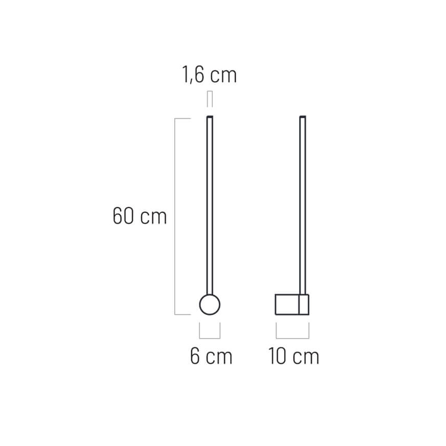  LED Seinävalo LED/7W/230V musta