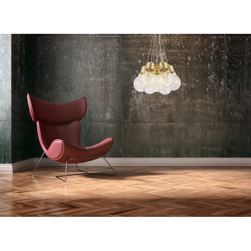 LED-kattokruunu johdossa BULBS LED/30W/230V pronssi