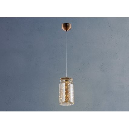 LED Riippuvalaisin JAR LED/5W/230V kupari/puu