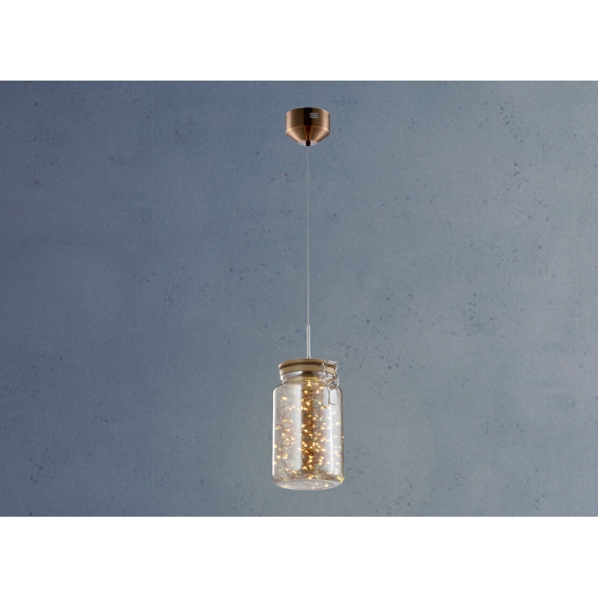 LED Riippuvalaisin JAR LED/5W/230V kupari/puu