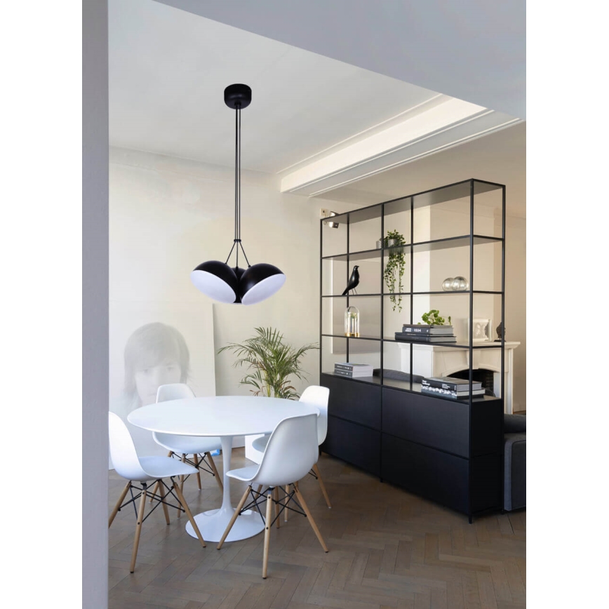 LED-kattokruunu johdossa CROWD 3xLED/20W/230V musta