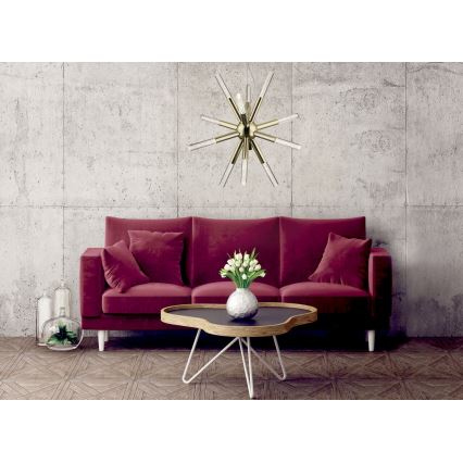 LED-kattokruunu johdossa EIRENE 12xLED/5W/230V kulta