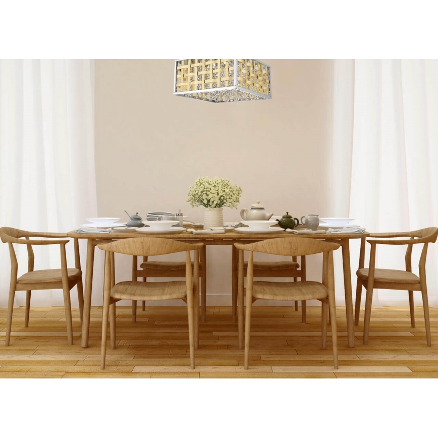 Himmennettävä LED-kristallikattovalaisin COLUMBUS LED/20W/230V kulta/kromi