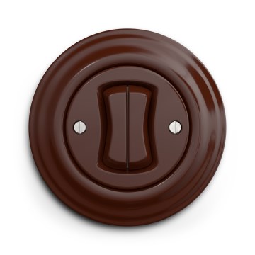 Kliklap - Retro-kaksiosainen portaikkokatkaisin kehyksellä nro 6+6, ruskea