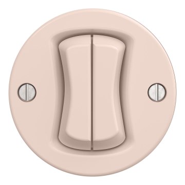 Kliklap - Retro kehyksetön tuplapainike, antiikkiroosa