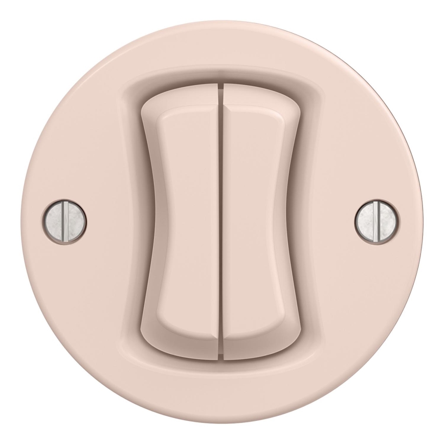 Kliklap - Retro kehyksetön tuplapainike, antiikkiroosa