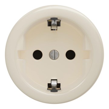 Kliklap - Retro kotitalouspistorasia ilman kehystä SCHUKO 230V/16A beige