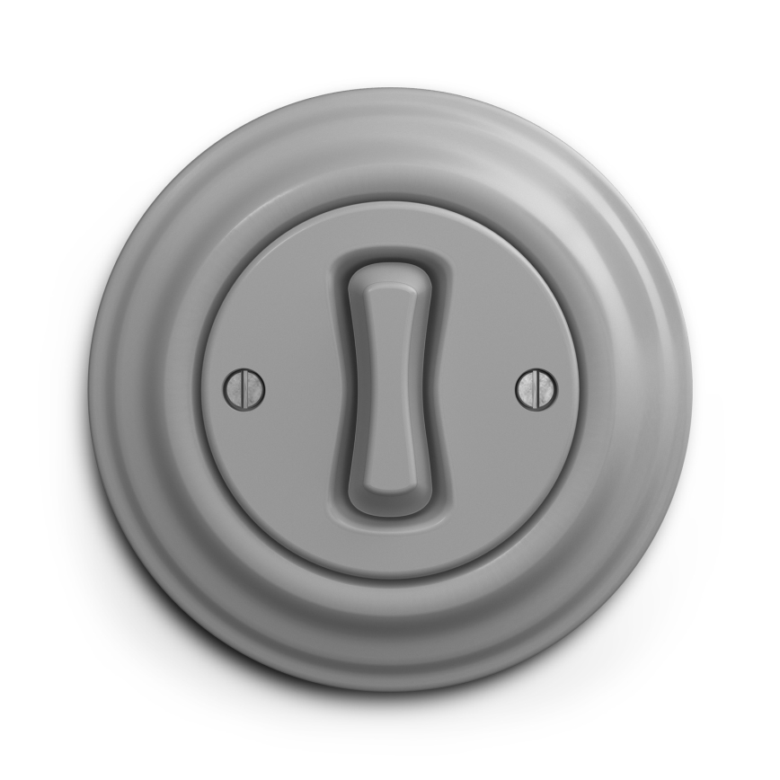 Kliklap - Retro-painike kehyksellä, harmaa