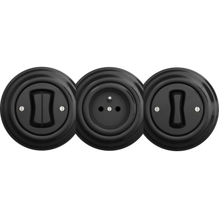 Kliklap - Retro-tuplapainike, kehyksetön, musta