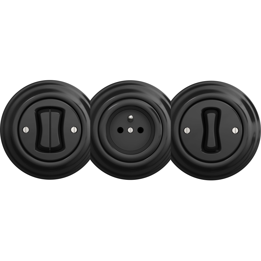 Kliklap - Retro-tuplapainike, kehyksetön, musta