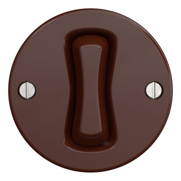 Kliklap - Retro yksinapainen kytkin ilman kehystä nro 1 ilman kehystä ruskea