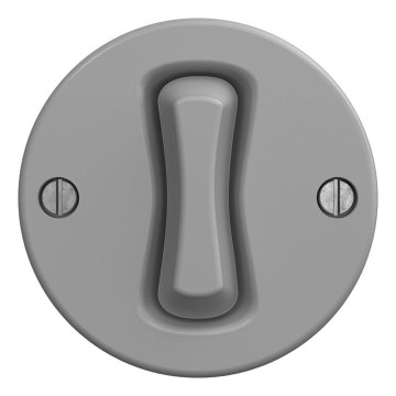 Kliklap - retrotyylinen kehyksetön painike, harmaa