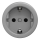 Kliklap - Retrotyylinen kotipistorasia ilman kehystä SCHUKO 230V/16A harmaa