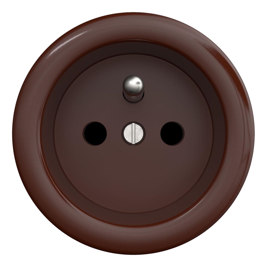 Kliklap - Vintage pistoke 230V ruskea