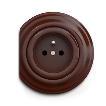 Kliklap - Vintage pistoke 230V ruskea