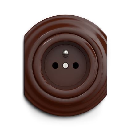 Kliklap - Vintage pistoke 230V ruskea