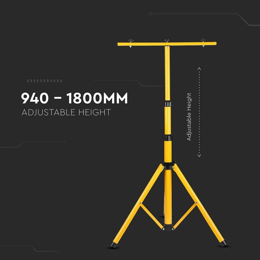 Kohdevalaisimen jalusta 180 cm keltainen